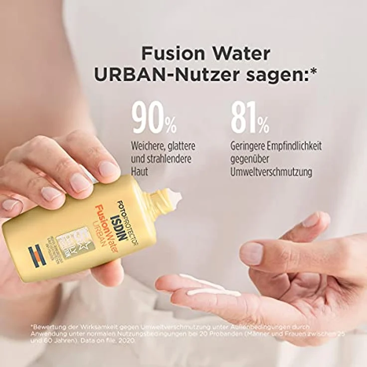 ISDIN Fotoprotector Fusion Water Urban LSF 30 (50ml) | Ultra-leichter Lichtschutz für den täglichen Gebrauch in städtischer Umgebung – Bild 3