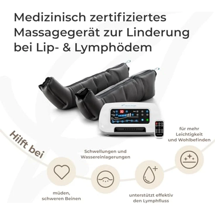 Venen Engel 6 Premium Beinmassagegerät, 6 Luftkammern mit 6 Programmen, medizinisch zertifiziert für Gleitwellenmassage an den Beinen – Bild 2