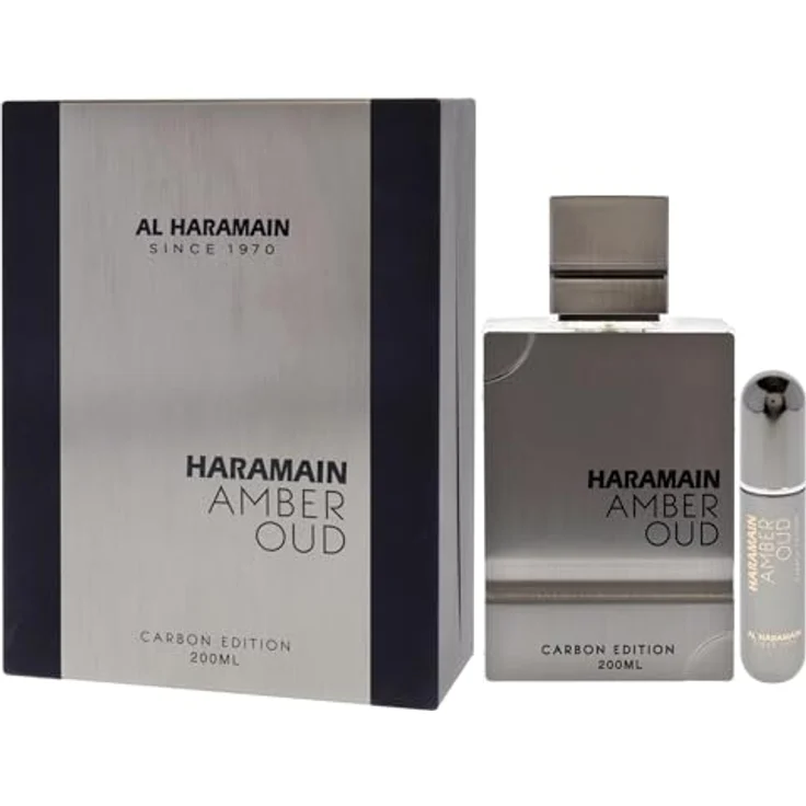 Al Haramain Amber Oud Carbon Edition - Eau de Toilette für Herren, 200 ml, holziger Duft mit Noten von Bergamotte und Lavendel – Bild 4