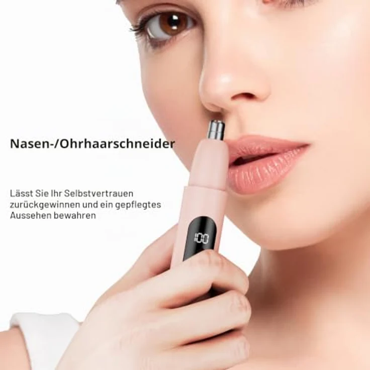 Bilitase Nasenhaartrimmer, wiederaufladbares kabelloses Trimmen Werkzeug mit Dual-Edge-Klingen, einfache Reinigung und Anzeigelampe für Mann und Frau – Bild 2