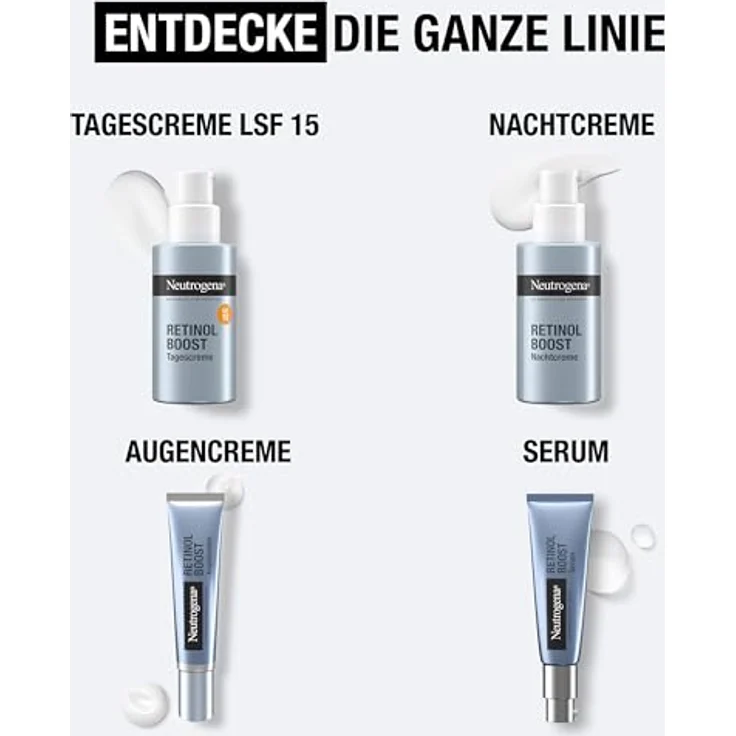 Neutrogena Anti-Age Retinol Boost Tagescreme, LSF 15, 50 ml, für empfindliche Haut, mit Hyaluronsäure und Myrtenblatt-Extrakt – Bild 7