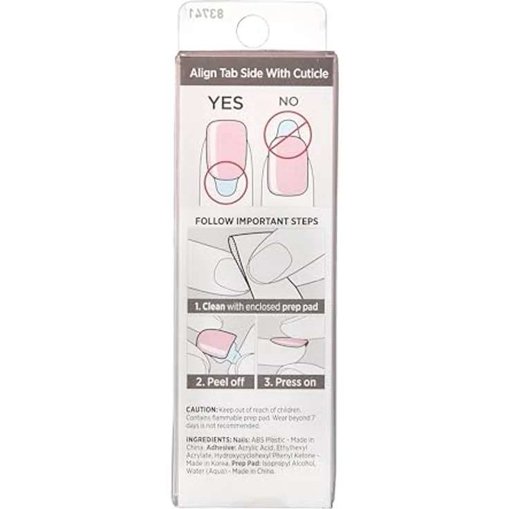 KISS imPRESS Color Short, selbstklebende künstliche Fingernägel, Pick Me Pink, 30 St. mit Gelnägel-Effekt – Bild 3