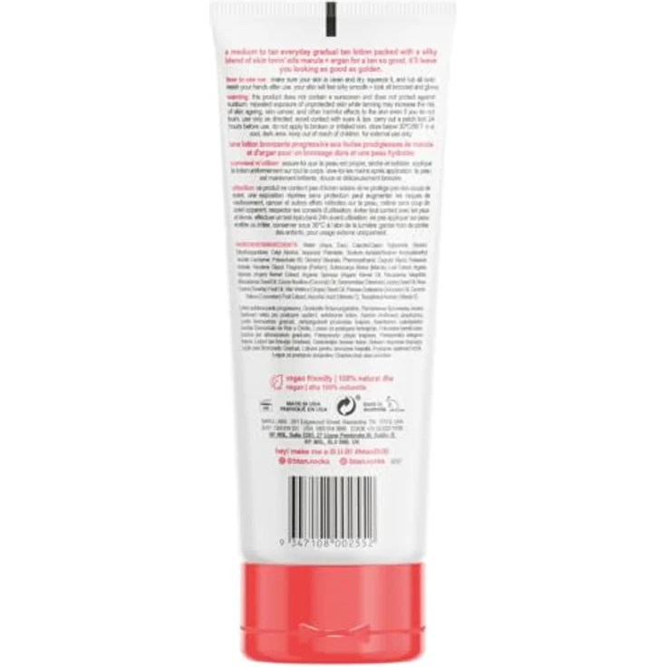 B.TAN b.tan Medium Gradual Self Tanning Lotion, Selbstbräuner mit Marula- und Arganöl für einen natürlichen sonnengeküssten Teint, 236ml – Bild 2