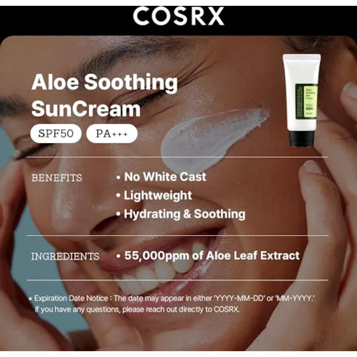 Cosrx Aloe Soothing Sonnencreme 50 ml – Bild 2