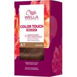 Wella Professionals Color Touch demi-permanente Haarfarbe ohne Ammoniak – Haarfärbemittel zur Farbauffrischung und Grauhaar-Abdeckung – Ansatz-Kit inkl. Haarmaske – 6/7 Chocolate (130 ml)