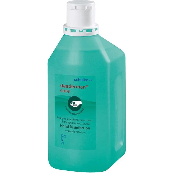 Schülke Desderman Care, alkoholisches Desinfektionsmittel für hygienische und chirurgische Händedesinfektion, 1000 ml, farblos