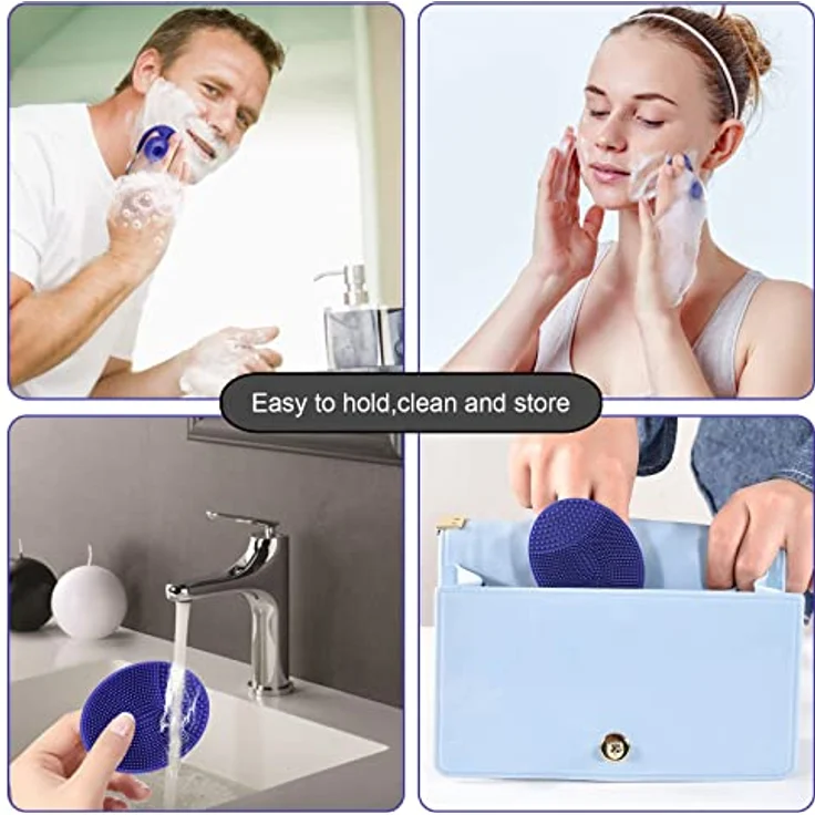 INNERNEED Silikon-Gesichtsreinigungsschrubber, 2-in-1 Peeling- und Massagebürste, lebensmittelechte weiche Borsten, 4 Stück – Bild 4