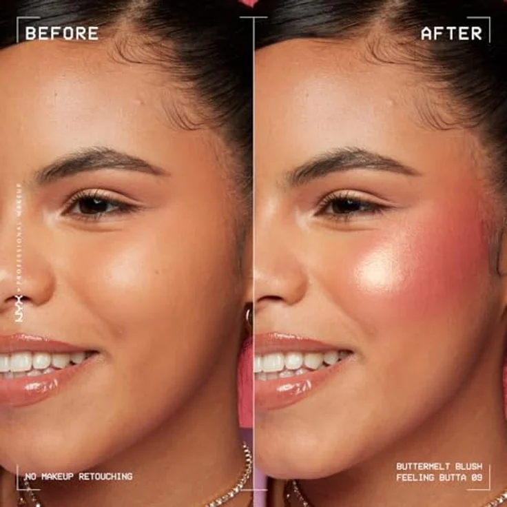 NYX Professional Makeup Buttermelt Blush Puderrouge, Farbton 09 Feeling Butta, 5 g, vegan mit leichter Textur für einen natürlichen, frischen Look – Bild 3