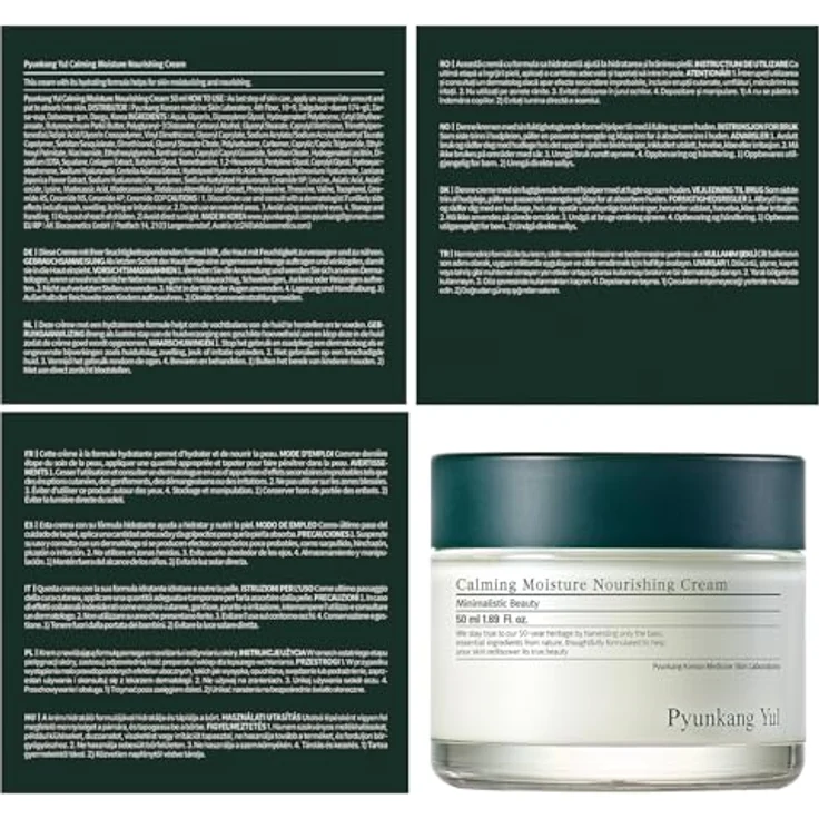 Pyunkang Yul Beruhigende Feuchtigkeitspflege Nährende Creme 50ml, mit Ceramiden und Hyaluronsäure für empfindliche Haut – Bild 2