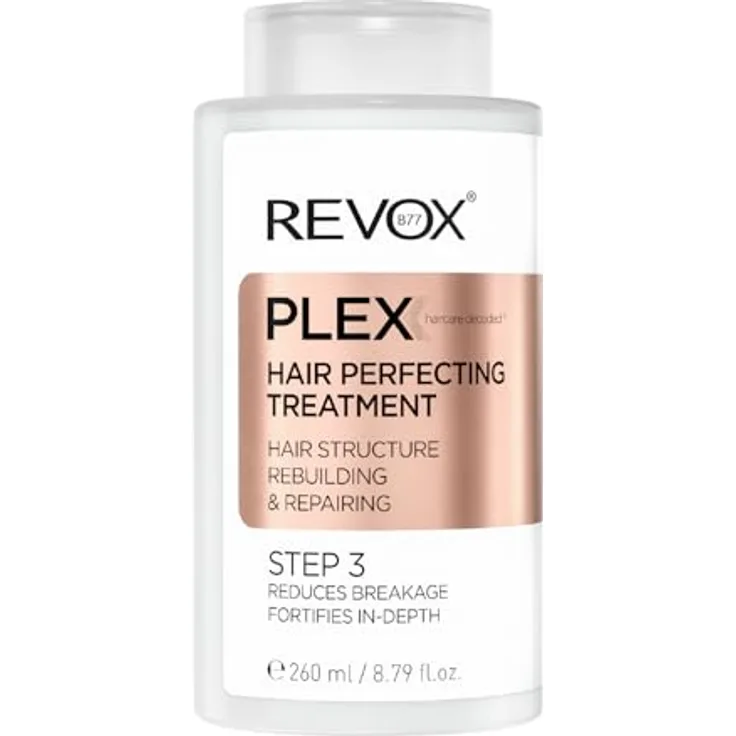 REVOX B77 Plex Hair Perfecting Treatment Step 3, 260 ml, professionelle Haarbehandlung, repariert geschädigtes Haar, schützt vor Haarbruch, verleiht Glanz