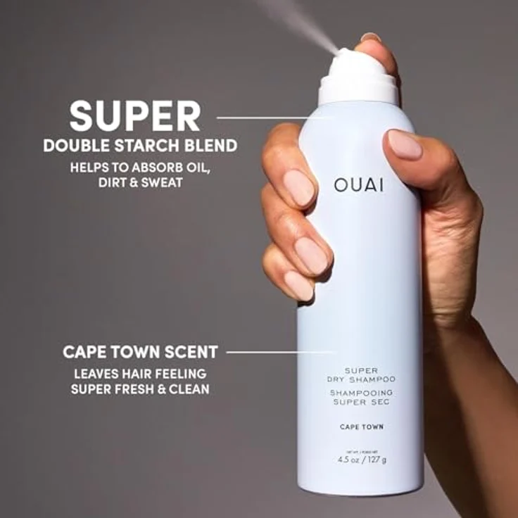 Ouai Super Dry Shampoo Cape Town, Trockenshampoo mit Reisstärke und Mikrostärke, 127 g – Bild 8