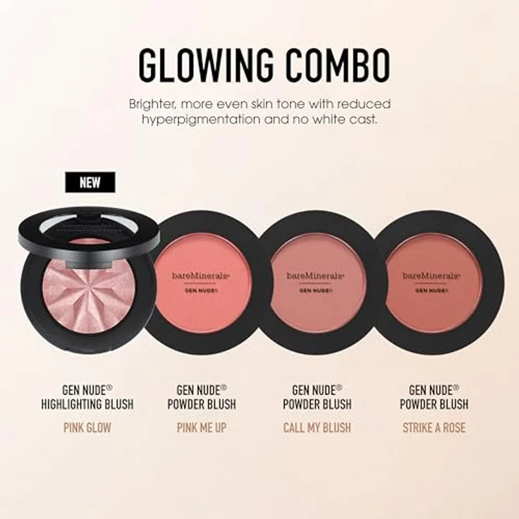 bareMinerals Gen Nude Powder Blush, Rouge für Damen mit lichtreflektierenden Mineralperlen, 6 g – Bild 5
