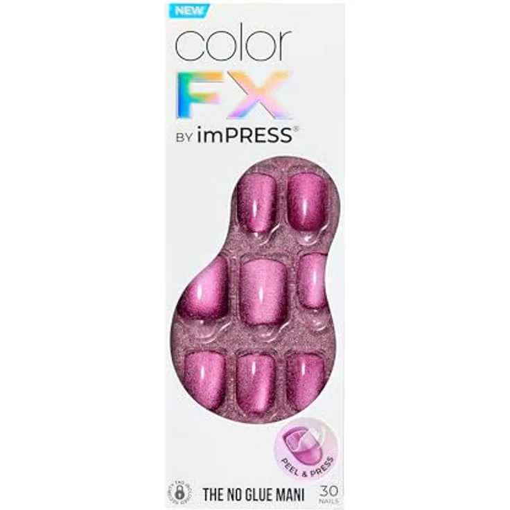KISS Color FX im Press, Künstliche Fingernägel selbstklebend, 30 Stück für perfektes Nageldesign – Bild 9