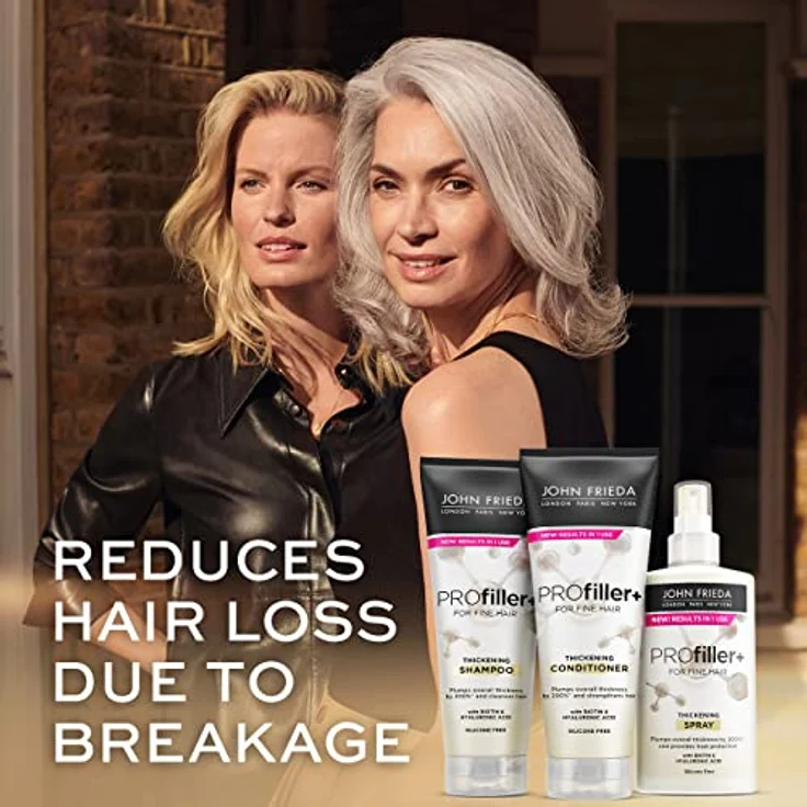 John Frieda PROfiller+ Volumenspray für feines Haar, 150 ml, veganes Haarstyling-Produkt ohne Silikone, verleiht voluminöses und kräftiges Haar – Bild 4
