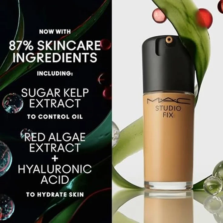 MAC Cosmetics Studio Fix Fluid SPF 15, 24HR Matte Foundation + Oil Control, mattierendes Make-up in NW20, 30 ml – Bild 4