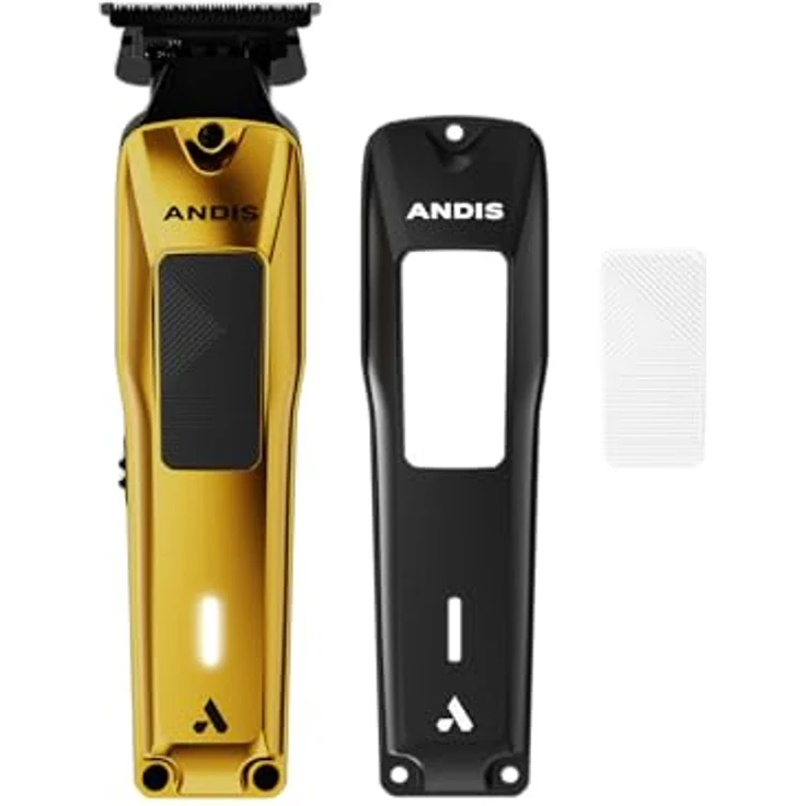 Andis 562119 Phenom, Professioneller elektrischer Bart- und Haarschneider mit Kabel, Lithium-Ionen-Akku, 7200 U/min, Gold, mit Ladestation und Aufsteckkämmen – Bild 2