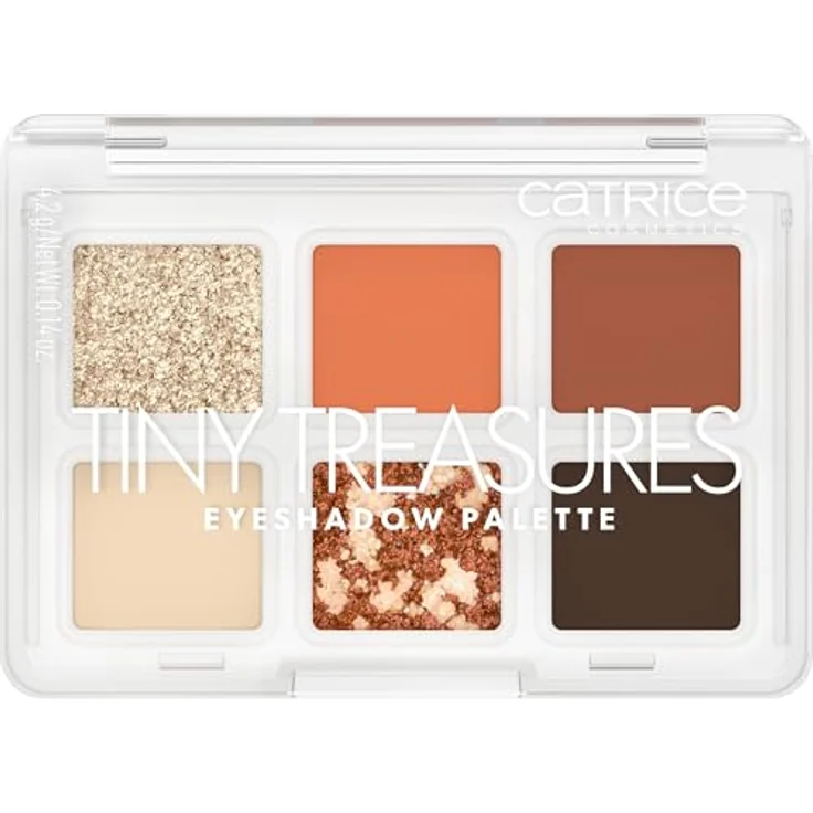 Catrice Tiny Treasures Eyeshadow Palette, Nr. 030 Orange, 6 Orange-Töne, schimmernd, glitzernd, vegan, ohne Mikroplastikpartikel, Nanopartikel frei, ohne Parfüm (4.2g) – Bild 2
