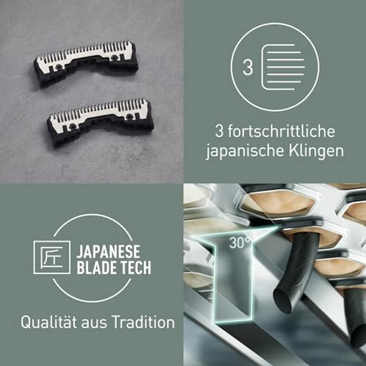 Panasonic WES9068Y1361 Ersatzklingen für Elektrorasierer, 2er Pack mit 30° nanogeschärften Innenklingen aus japanischem Edelstahl – Bild 2