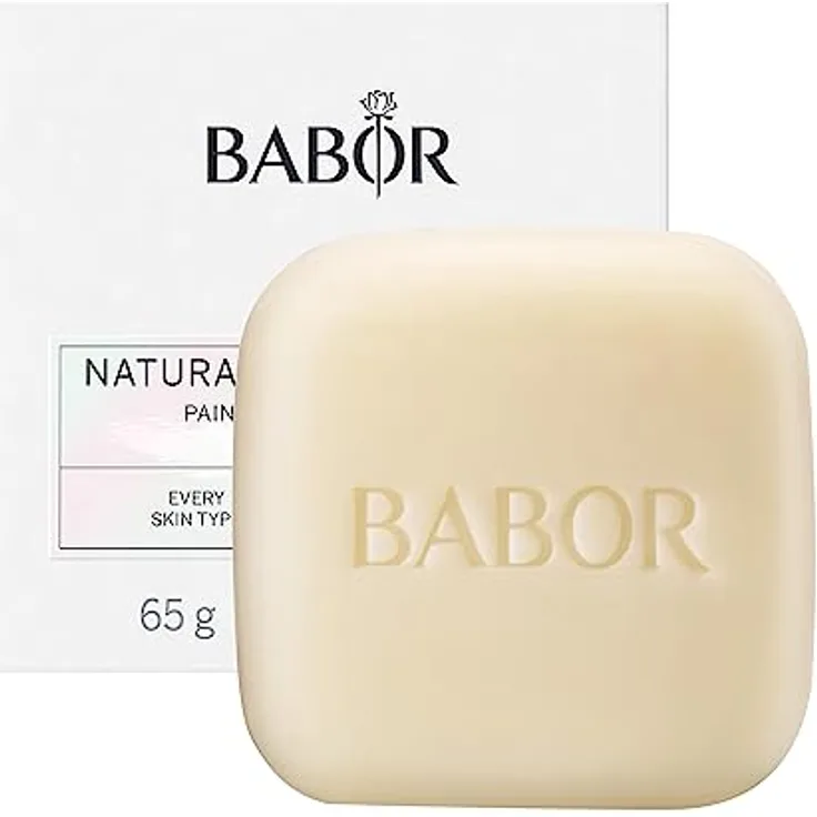 BABOR Natural Cleansing Bar für ölige Haut und Mischhaut, Feste Gesichtsreinigung für einen geklärten Teint, Mit Aloe Vera und Baobaböl, mit Aufbwahrungsdose, 1 x 65g