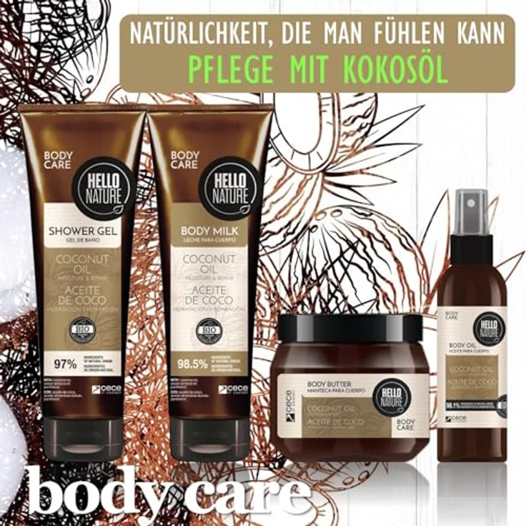 P-Beauty Naturkosmetik Body Milk Lotion mit BIO Kokosöl, Feuchtigkeitspflege für sehr trockene Haut, vegane Hautpflege ohne Silikone & Parabene (3x250ml) – Bild 5