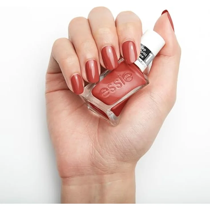 essie Gel Couture Nagellack, langanhaltend ohne UV-Licht, Farbe: woven at heart Rot, 1 x 13,5 ml – Bild 3