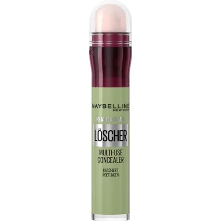 MAYBELLINE Maybelline New York Instant Anti-Age Löscher Color Corrector Concealer, grün, 6.8 ml - ultra-einfache Farbkorrektur für einen ebenmäßigen Teint