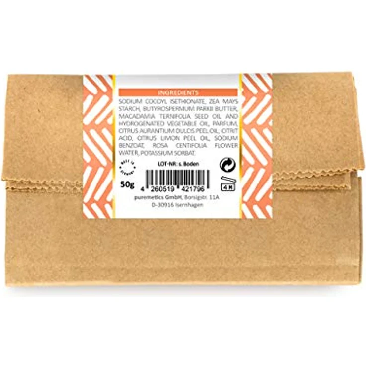 puremetics Zero Waste Shampoo Pulver "Macadamia Orange" (50g = 200ml) für fettiges Haar und empfindliche Kopfhaut | vegan & plastikfrei – Bild 2