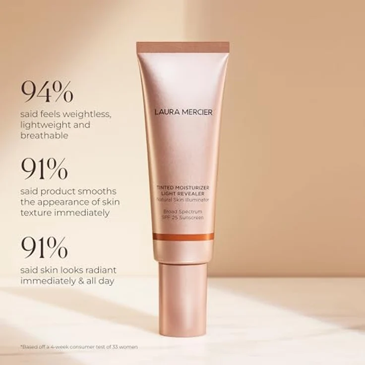 Laura Mercier Tinted Moisturizer Light Revealer SPF 25, natürliche Foundation mit feuchtigkeitsspendender Formel, 50 ml – Bild 6