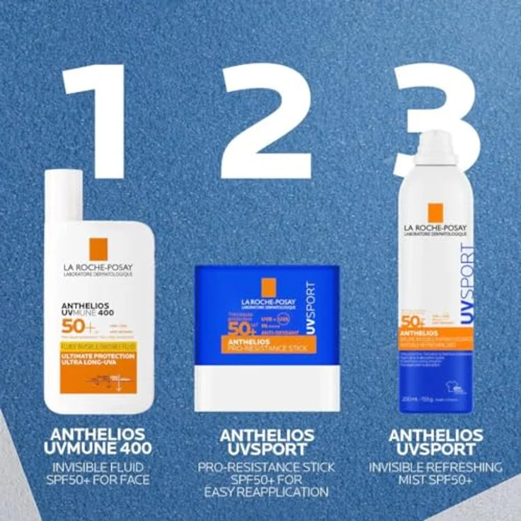 La Roche-Posay Anthelios UVSPORT pro-Resistance Stick SPF50+, schweißresistent mit Vitamin E, 10ml für alle Hauttypen – Bild 3