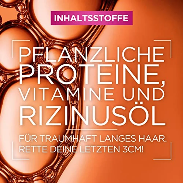 L'Oréal Paris Elvital XXL Shampoo gegen Spliss, Für traumhaft langes Haar, Mit Rizinus-Öl, Vitaminen und pflanzlichen Proteinen, Dream Length Super Aufbau Haarshampoo, 1 x 1000 ml – Bild 2