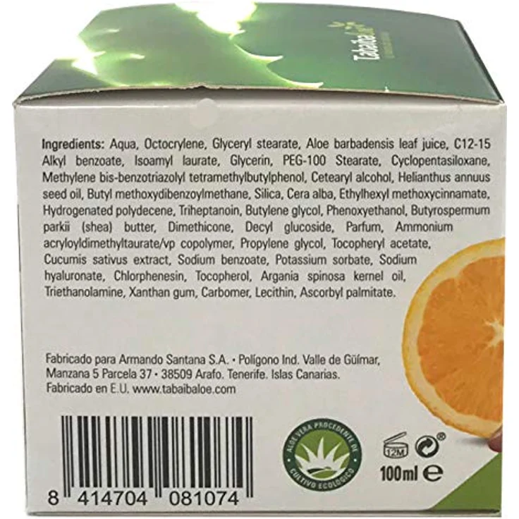 Tabaibaloe Aloe Vera Multi-Effect Gesichtscreme mit Vitamin C, 24h Pflege, 100ml – Bild 3