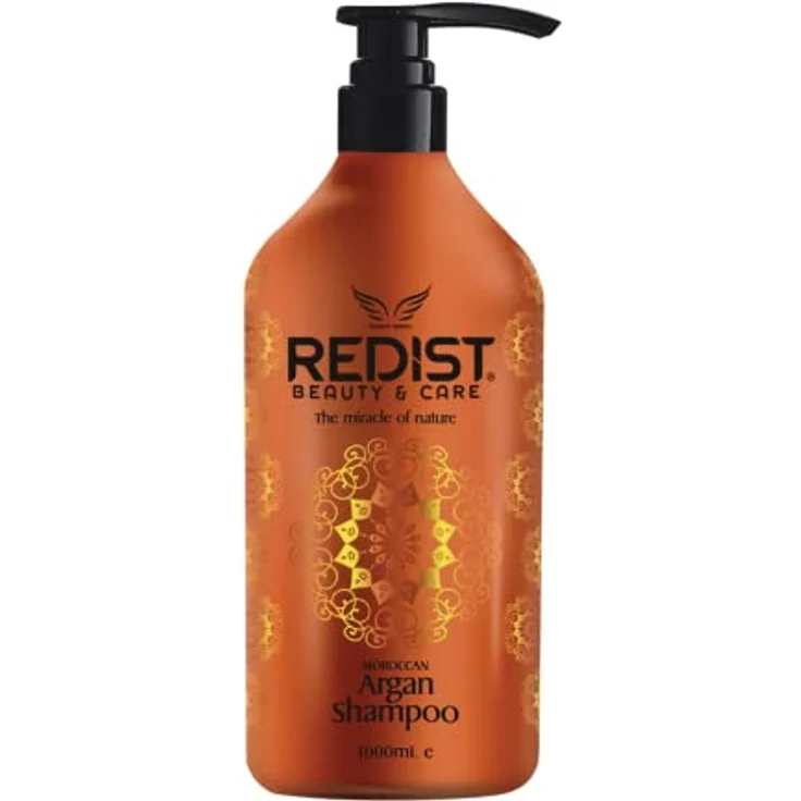 Redist Arganöl Shampoo 1000 ml – Feuchtigkeitsspendendes Shampoo für trockenes und strapaziertes Haar mit intensiv reparierender Wirkung und Antifrizz-Effekt – Bild 1