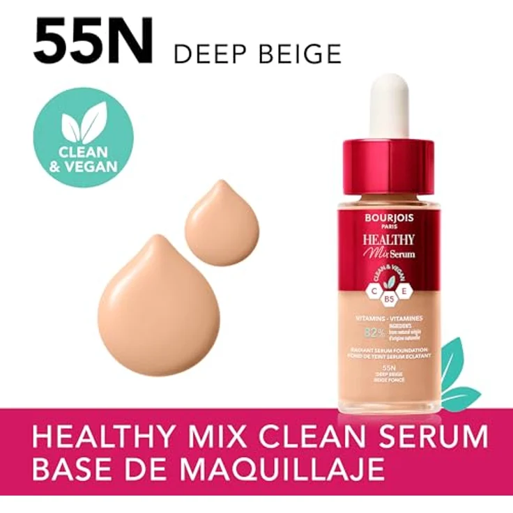 Bourjois Healthy Mix Clean Basisserum, 55 N, Dunkelbeige, 30 ml – Bild 4