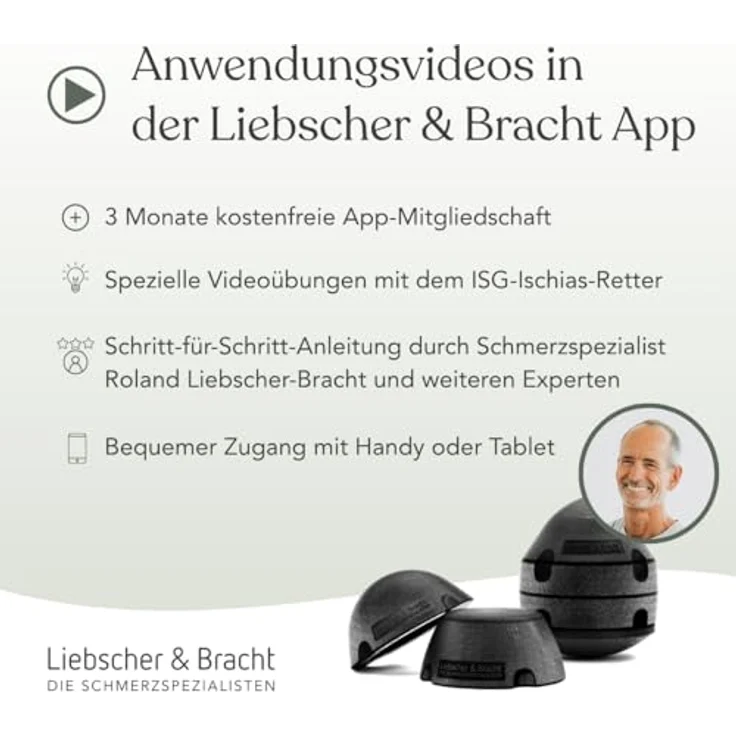 Liebscher & Bracht Original ISG-Ischias-Retter 5-teilig, Massagegerät zur Linderung von Hüft-, Gesäß- & Ischiasschmerzen, blau – Bild 4