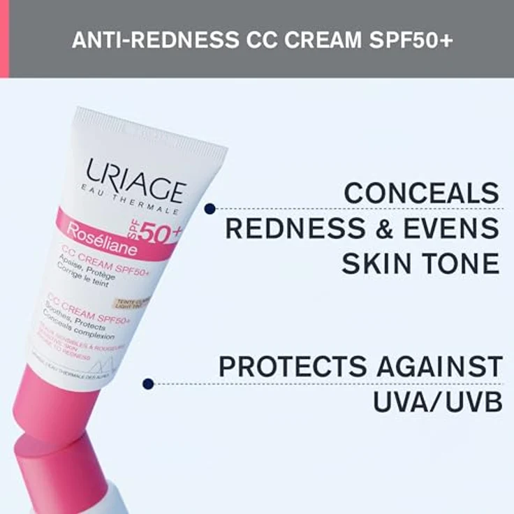 Uriage Creme Roséliane CC Cream 40 ml mit pflegender Wirkung für alle Hauttypen – Bild 3