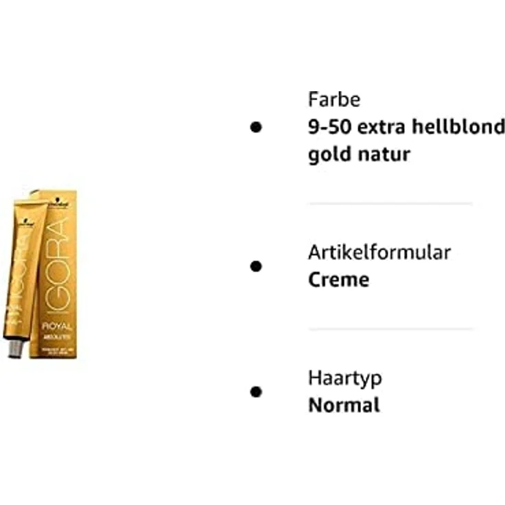 Schwarzkopf Igora Royal Absolutes Farbe 9/50 extra hellblond gold natur 60 ml – Bild 3