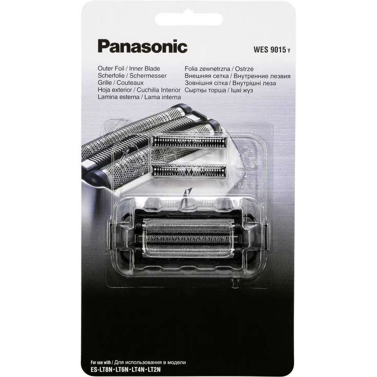Panasonic WES9015, Ersatzscherblatt und Schermesser für Rasierapparat, Edelstahl, schwarz/silber, kompatibel mit ES-LT2N, ES-LT4N, ES-LT6N