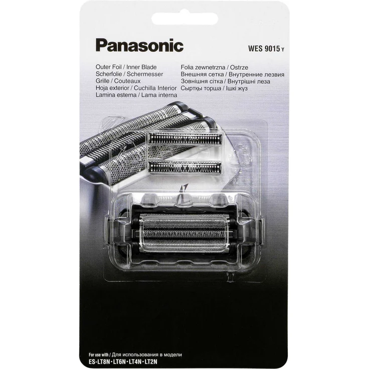 Panasonic WES9015, Ersatzscherblatt und Schermesser für Rasierapparat, Edelstahl, schwarz/silber, kompatibel mit ES-LT2N, ES-LT4N, ES-LT6N