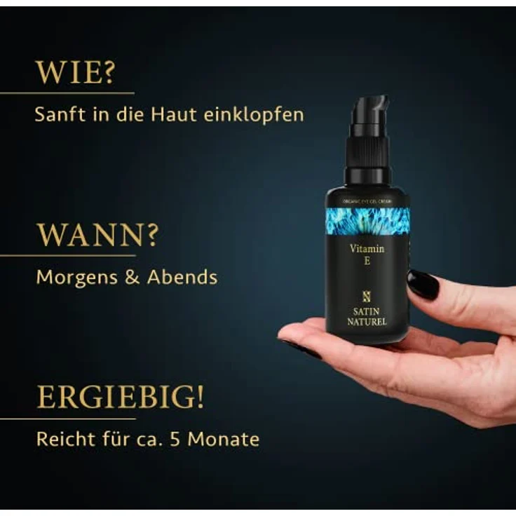 BIO Augencreme mit Aloe Vera + Hyaluron + Taurin + Vitamin E für Frauen 30ml - Augencreme gegen Falten und Augenringe Vegan - Augenringe entfernen Soforteffekt - Augen Lifting Booster - Eye Cream – Bild 4