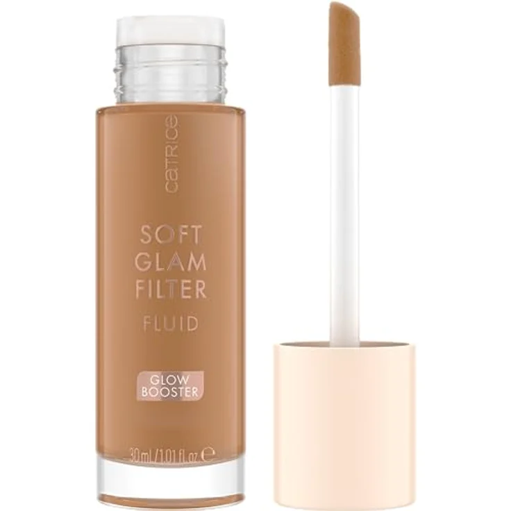 Catrice Soft Glam Filter Fluid, Basis, Nr. 065, Nude, pflegend, natürlich, glänzend, strahlend, vegan, ölfrei, ohne Parfüm, ohne Alkohol, 1er Pack (30ml) – Bild 1