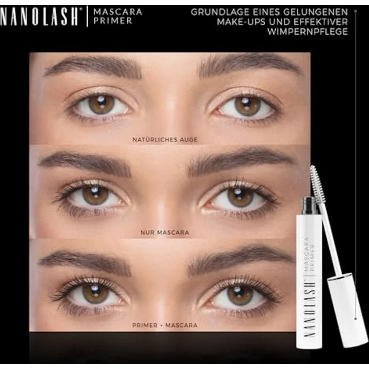 Nanolash Wimperntusche-Primer 10ml - Transparenter Mascara-Primer für voluminöse, gestärkte Wimpern – Bild 2