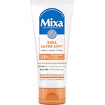 Mixa Shea Ultra Soft Hand & Nagelcreme - pflegender Handbalsam für trockene, rissige und raue Hände, Schutz & intensive Pflege mit Glycerin und Sheabutter, 100 ml