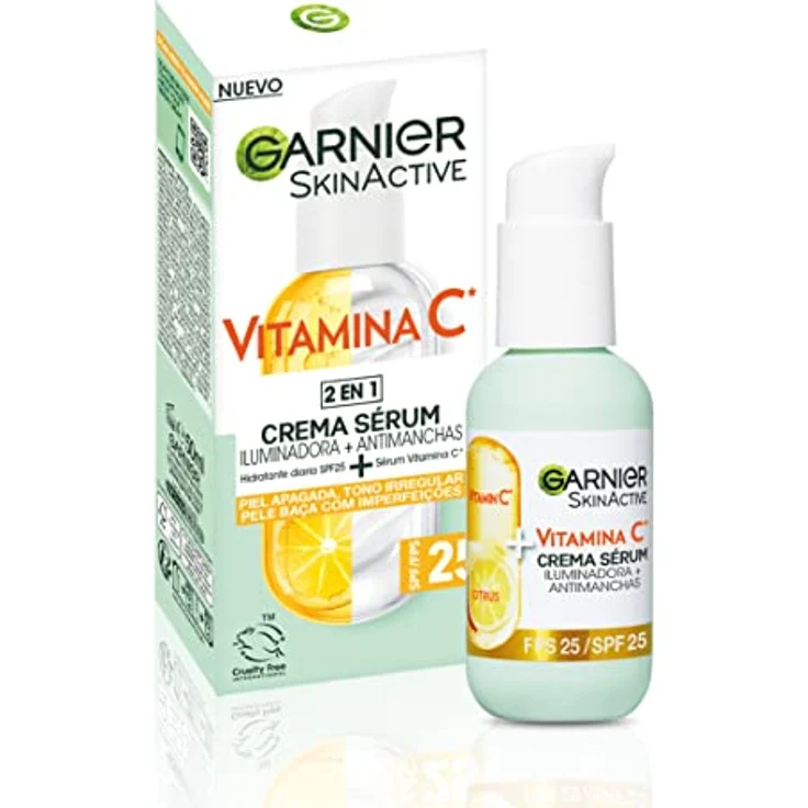 Garnier 2-in-1-Gesichtsserum mit 20% Vitamin C und SPF25, nicht fettend, klinisch getestet, 50 ml – Bild 1