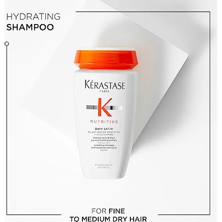 Kérastase Nutritive, Bain Satin Hydrating Shampoo, 250 ml, für normales bis leicht trockenes Haar, Feuchtigkeitsspendend und revitalisierend, ohne Parabene – Bild 2