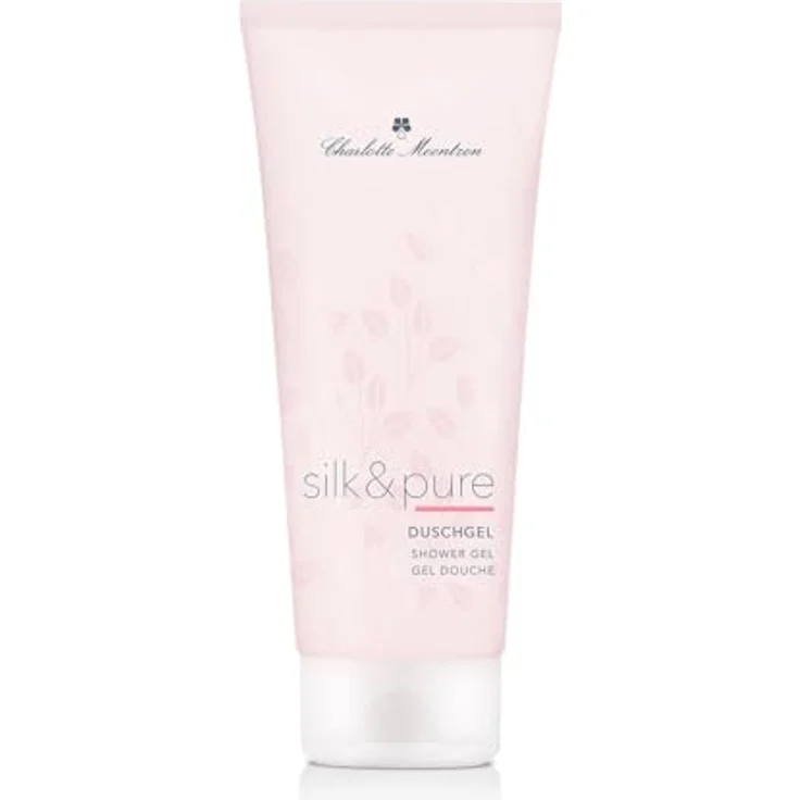 Charlotte Meentzen Silk & Pure Duschgel, 200 ml, mit Pfirsichblüten-Extrakt und Panthenol zur sanften Reinigung und Feuchtigkeitsschutz – Bild 1