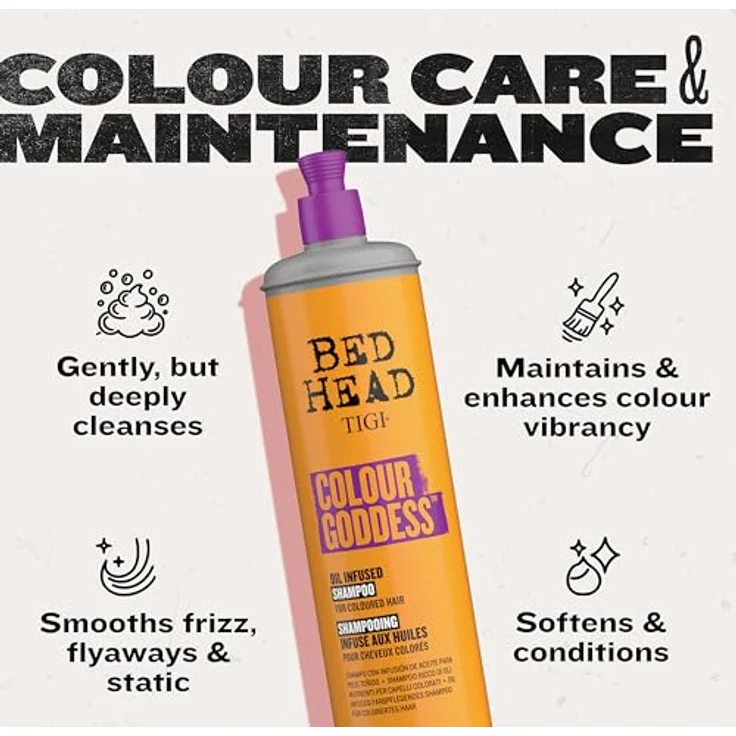 Tigi Bed Head Colour Goddess Oil Infused Shampoo schützendes Shampoo für gefärbtes Haar 600 ml – Bild 5