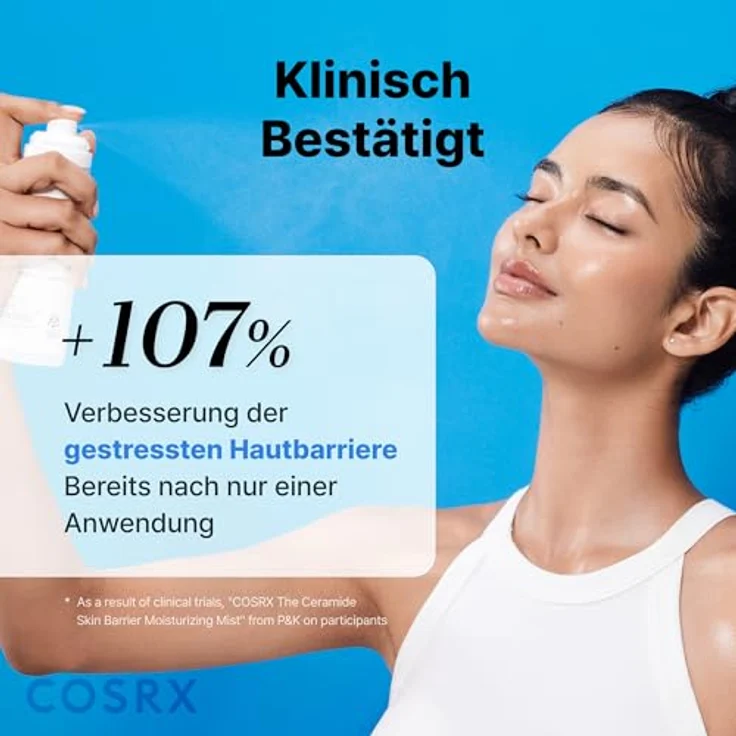 COSRX Ceramide Skin Barrier Moisturizing Mist, Gesichtsspray 120 ml mit Panthenol & Hyaluronsäure für empfindliche Haut – Bild 4