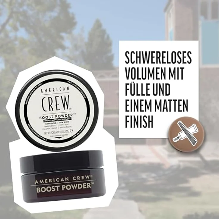 AMERICAN CREW Classic Boost Powder, 20 g, Volumenpuder für Männer mit mittlerem Halt, für dichteres Haar und mattes Finish – Bild 4