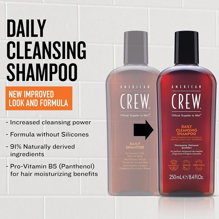 American Crew Daily Cleansing Shampoo 1000 ml – Bild 3