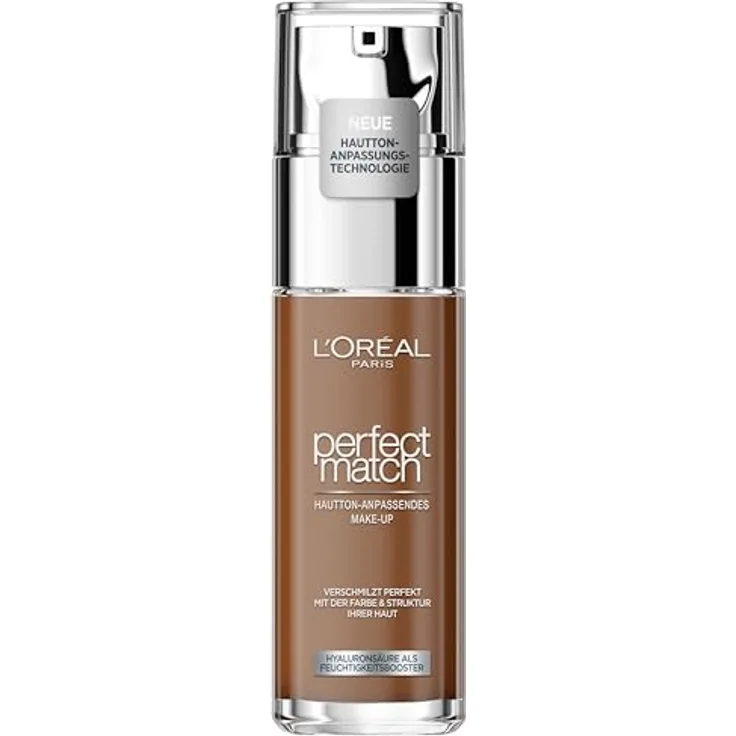 L'Oréal Paris Make up, Flüssige Foundation mit Hyaluron und Aloe Vera, Perfect Match Make-Up, Nr. 9D/9W Sienna, 30 ml